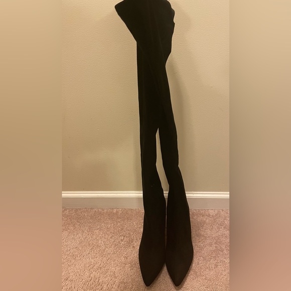 ASOS over the knee boot chunky heel w/adjustable strings to fit thigh. Size 11 - Picture 2 of 6